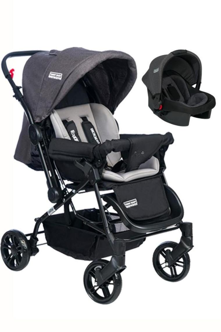Tommybaby Elegant Travel Sistem Çift Yönlü Bebek Arabası Kahverengi
