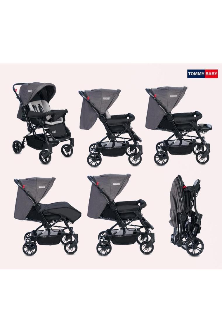 Tommybaby Elegant Travel Sistem Çift Yönlü Bebek Arabası Kahverengi