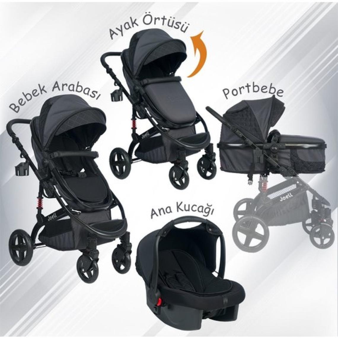 Joell Truva 1712 Füme Travel Sistem Bebek Arabası