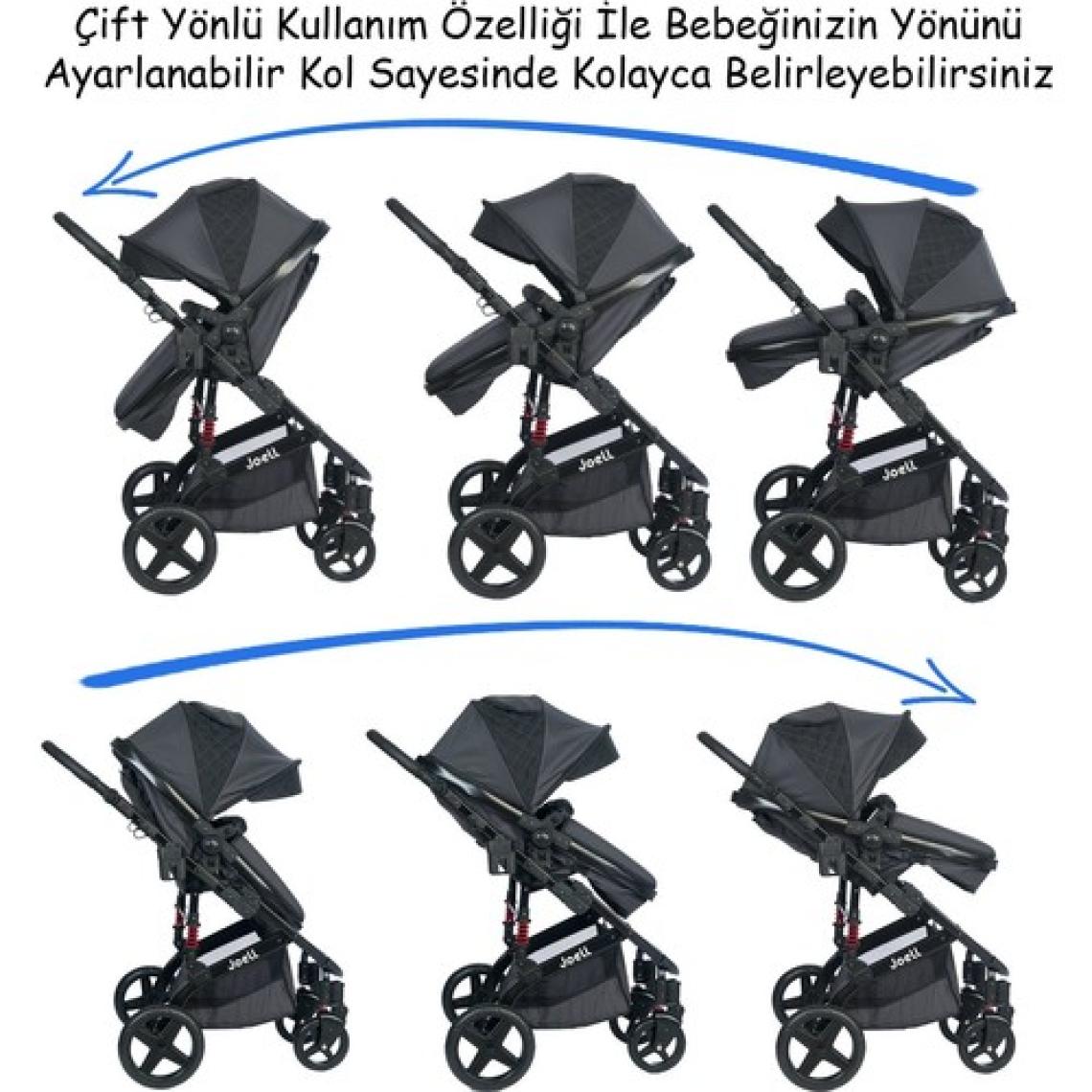 Joell Truva 1712 Füme Travel Sistem Bebek Arabası