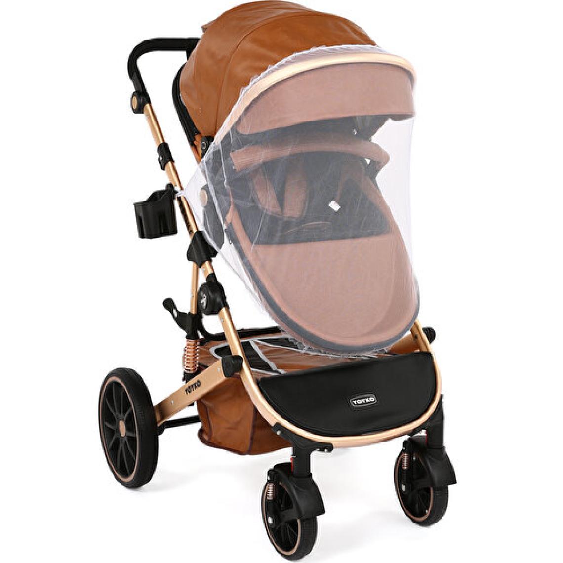 Yoyko Capsule Egg Travel Sistem Bebek Arabası Kahve Rose