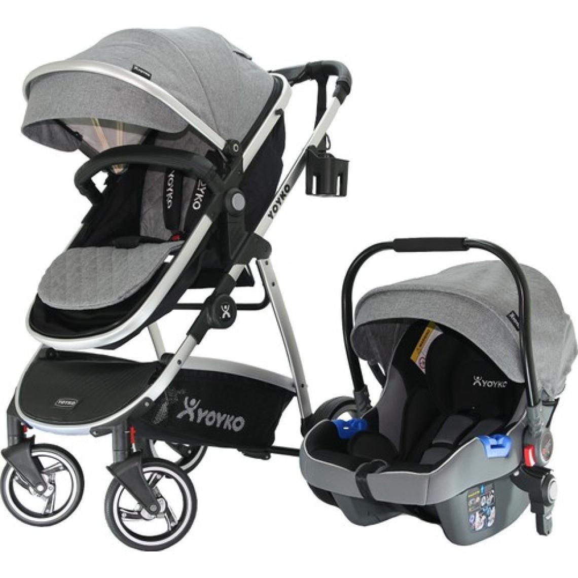 Yoyko City Gri Silver Travel Sistem Bebek Arabası