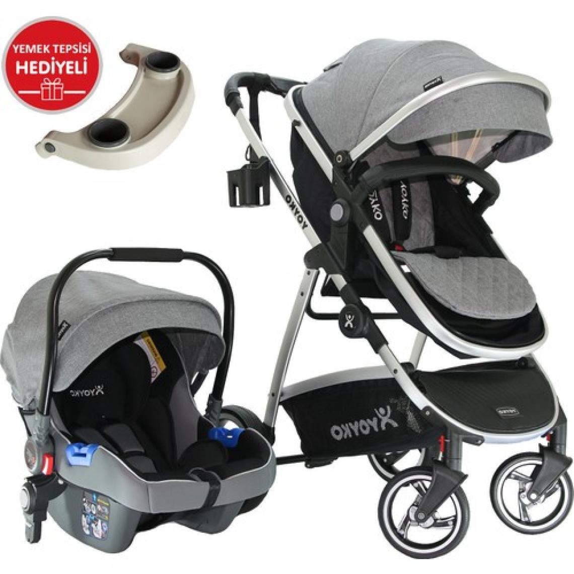 Yoyko City Gri Silver Travel Sistem Bebek Arabası
