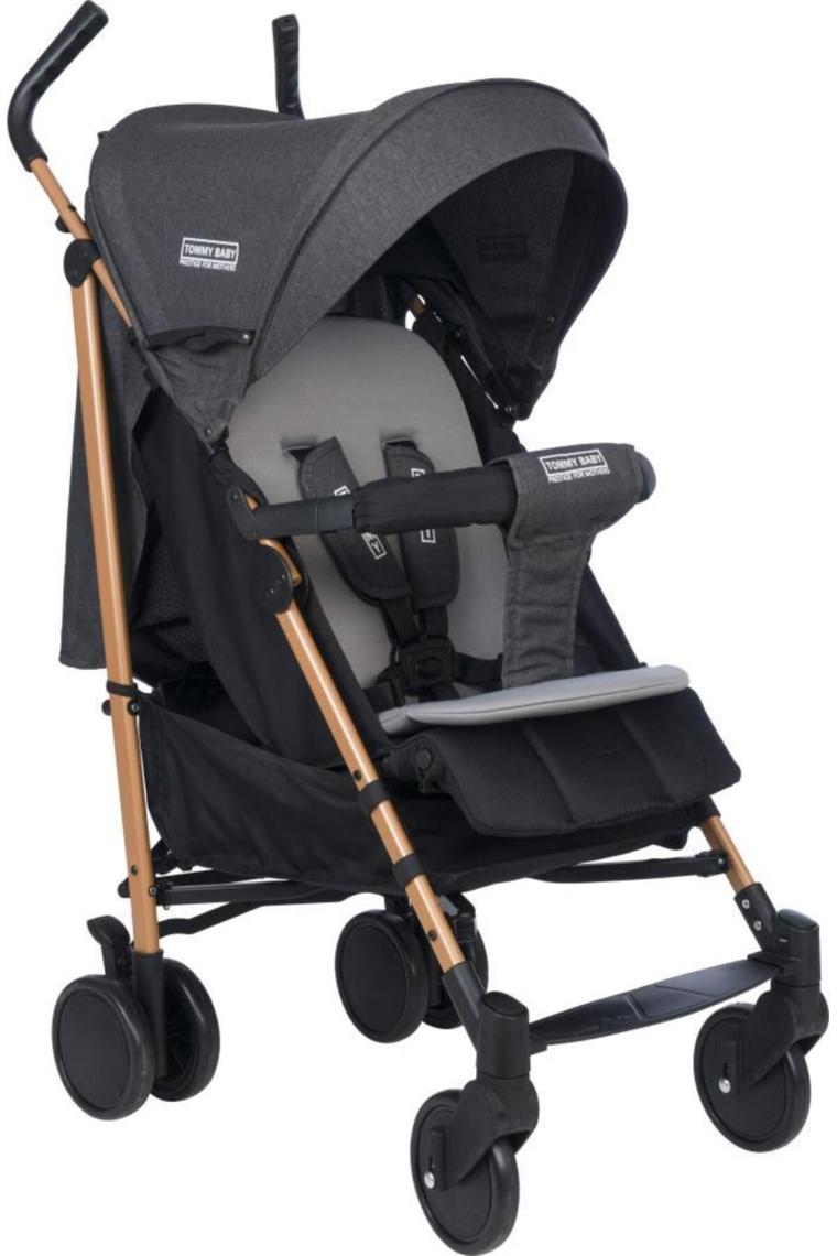 Tommybaby Luppo Gold Tam Yatar Antrasit Baston Bebek Arabası