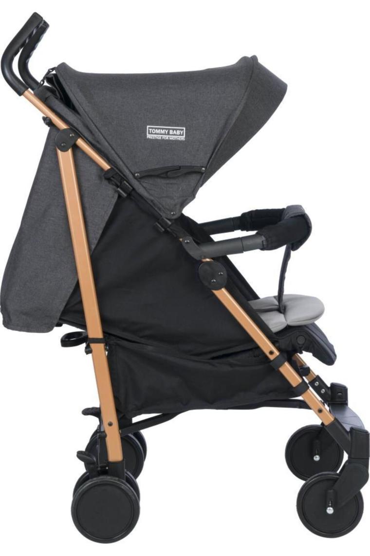 Tommybaby Luppo Gold Tam Yatar Antrasit Baston Bebek Arabası