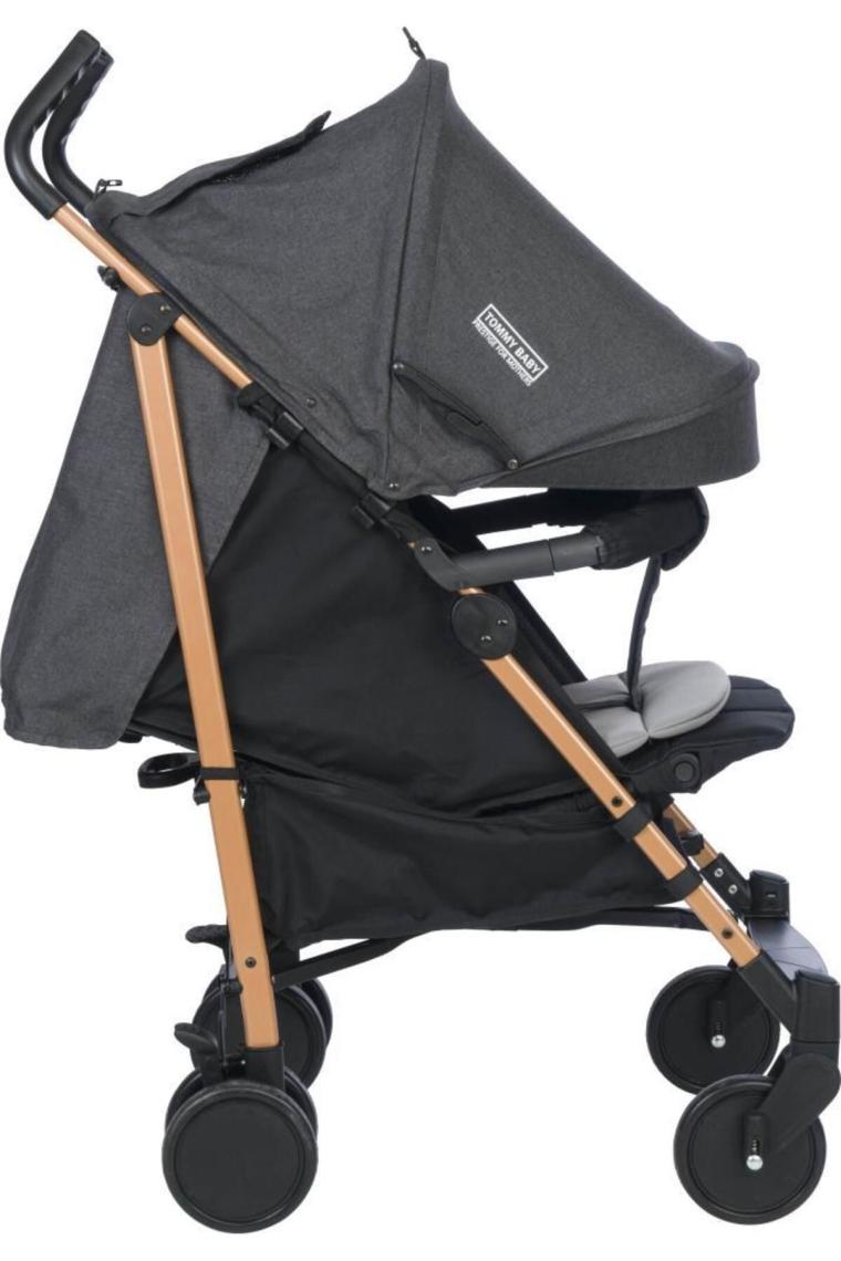 Tommybaby Luppo Gold Tam Yatar Antrasit Baston Bebek Arabası