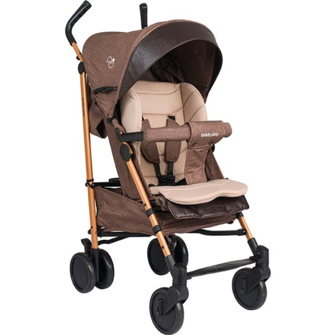 Biddy Pitty Picco Alüminyum Hafif Tam Yatar Baston Bebek Arabası Java Melange