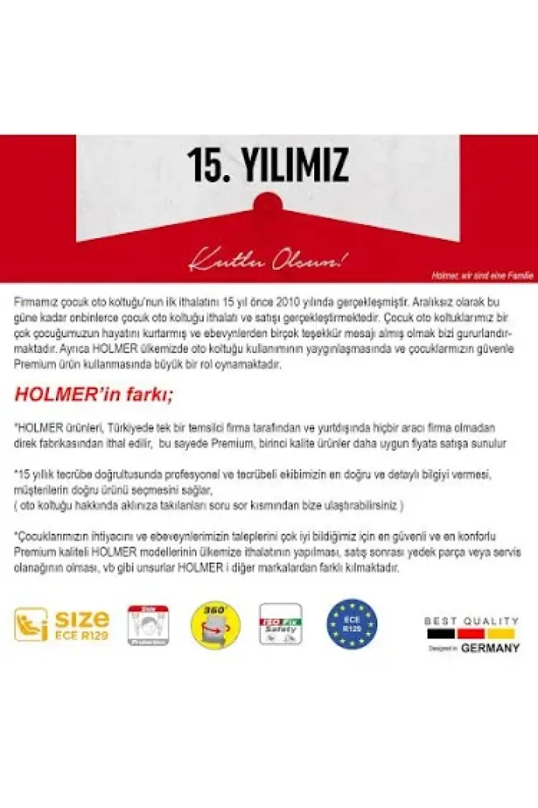Holmer Multi Protect Aero Tech I-Size 9-36kg Isofix Oto Koltuğu İsofix/SPS/SIP/Latch