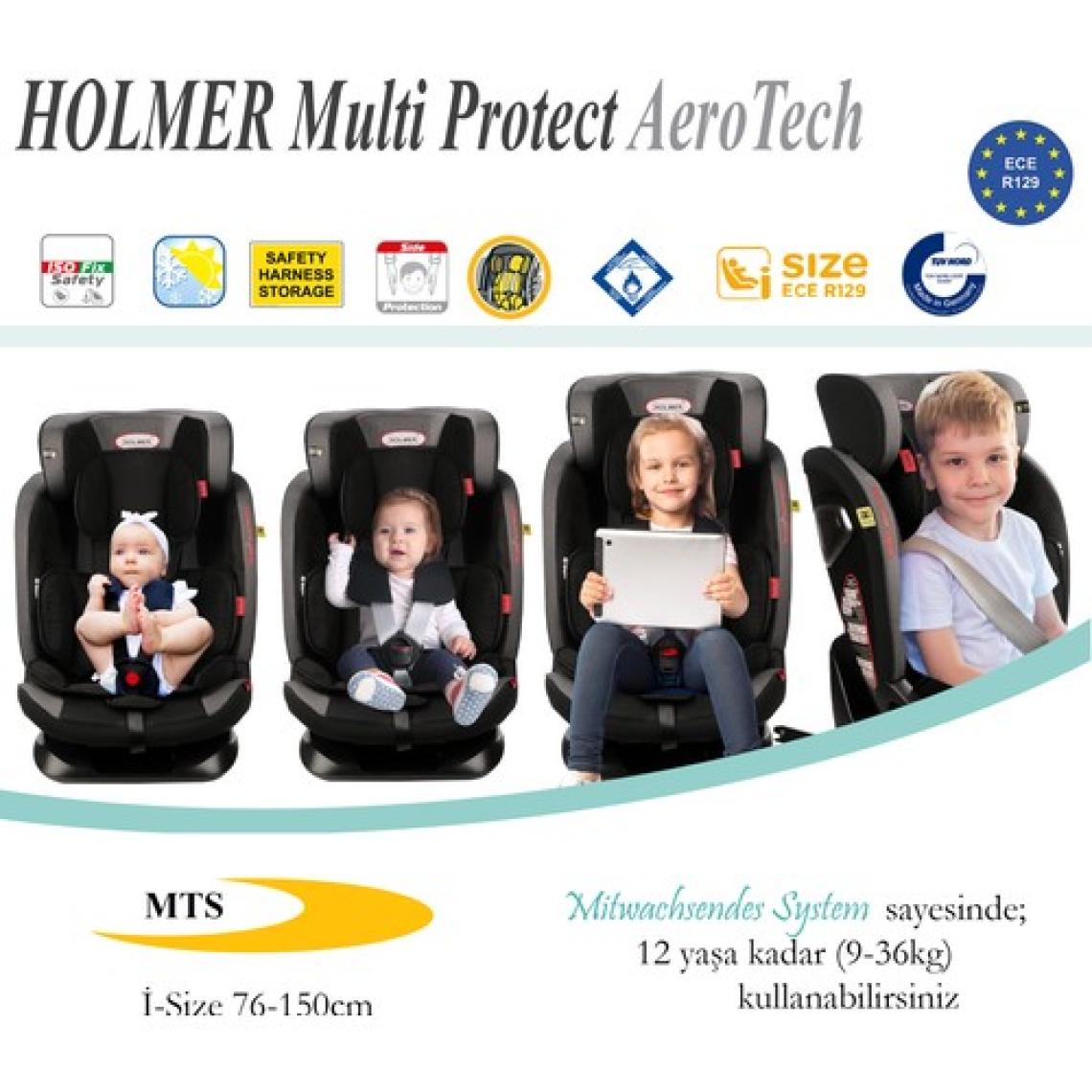 Holmer Multi Protect Aero Tech I-Size 9-36kg Isofix Oto Koltuğu İsofix/SPS/SIP/Latch