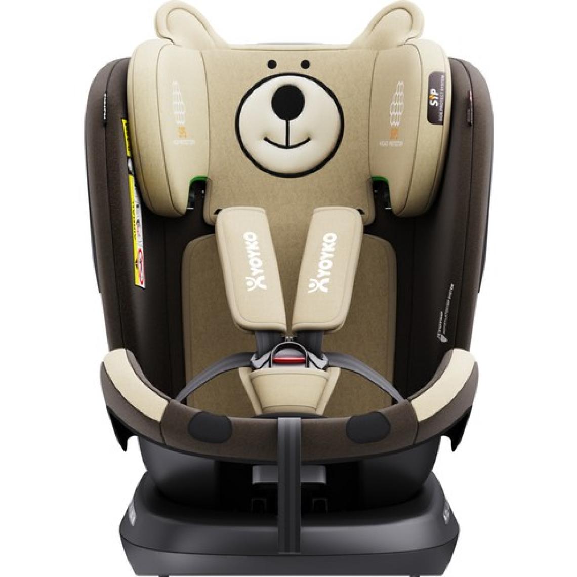 Yoyko Bear 360 ° Dönebilir Yatabilir İSize 036 Kg Oto Koltuğu Isofıx/Sıp/Latch  Kahverengi