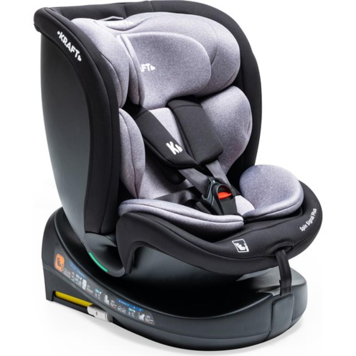 Kraft Spin Signal Plus I-Size 360 Derece Dönebilen İsofix Bağlantılı Oto Koltuğu 0-36 Kg Grey