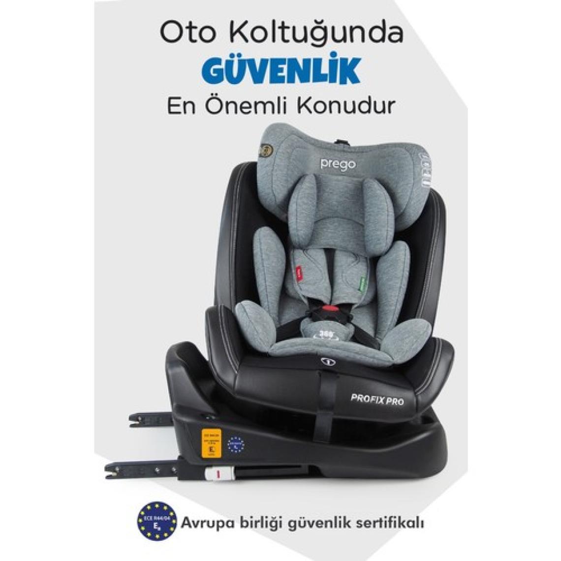 Prego Profix Pro 360 Derece Dönebilen 0-36 kg Isofixli Oto Koltuğu