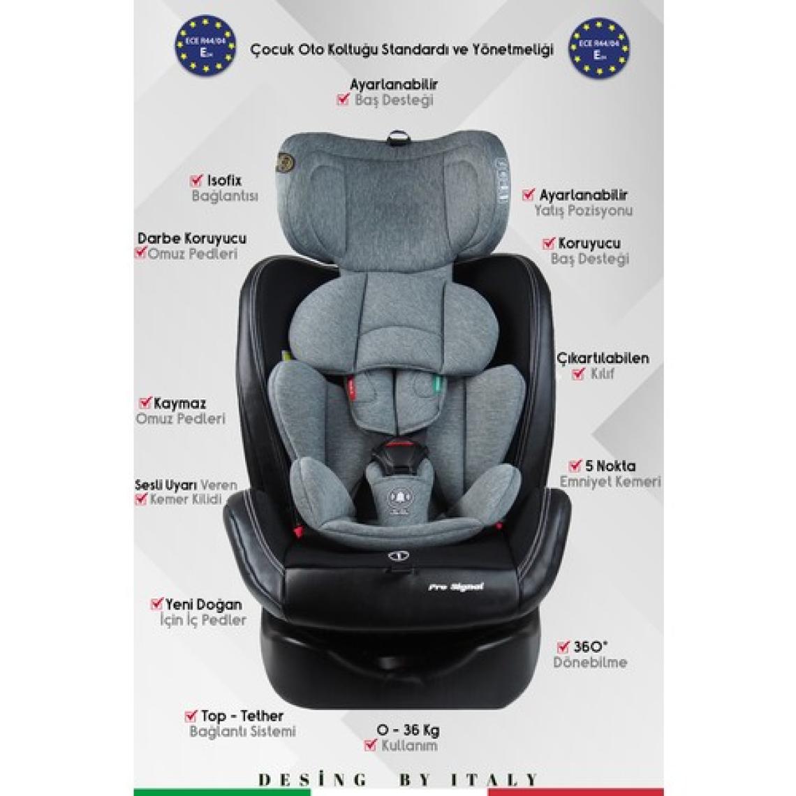 Prego Profix 0-36 kg 360 ° Dönebilen İsofix'li Oto Koltuğu