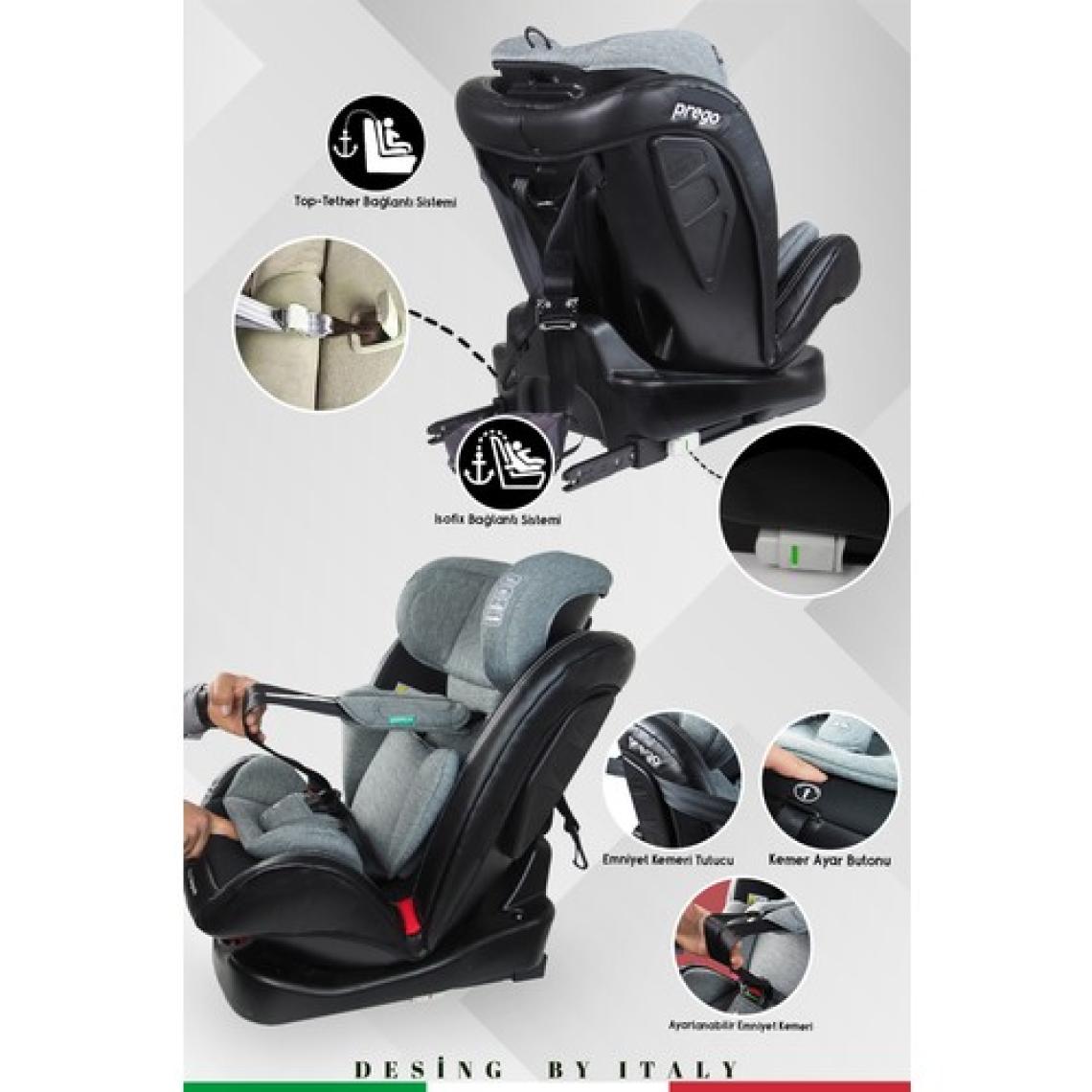 Prego Profix 0-36 kg 360 ° Dönebilen İsofix'li Oto Koltuğu