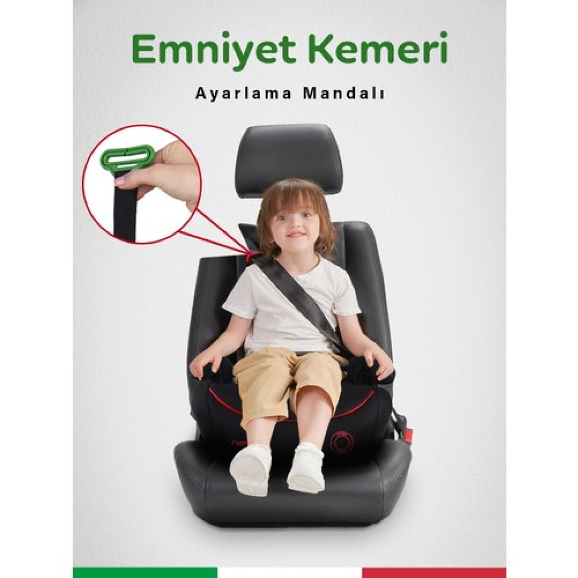 Prego Hera 15-36 kg Emniyet Kemeriyle Kullanılabilen Isofixli Yükseltici Oto Koltuğu