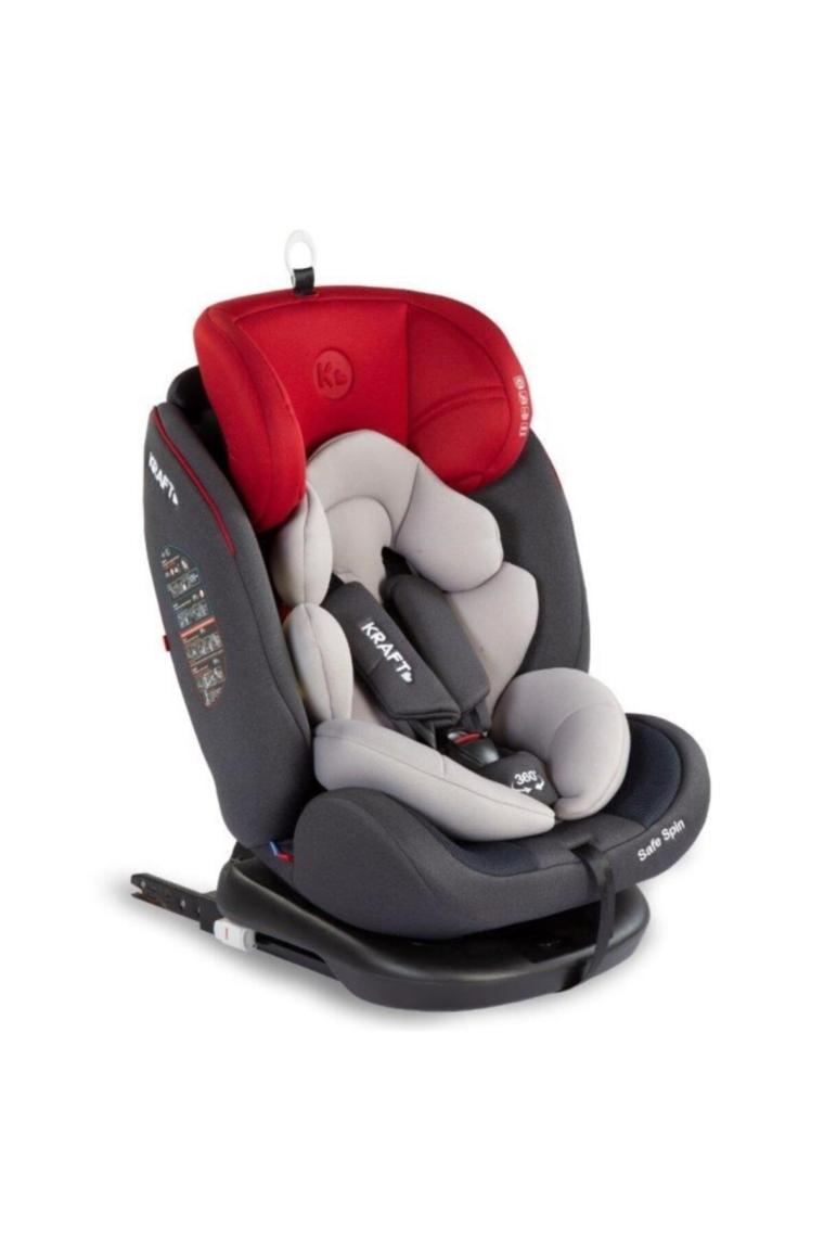 Kraft Safe Spin 360° Isofixli 0-36 kg Oto Koltuğu Kırmızı-Gri