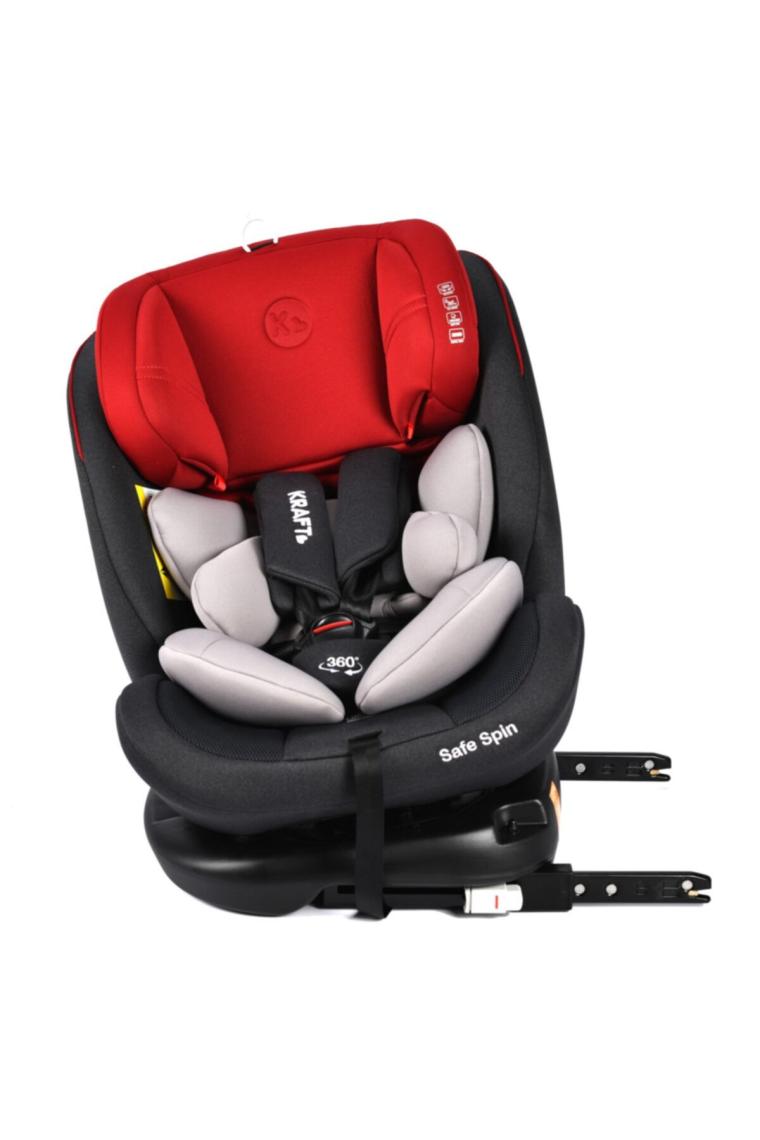 Kraft Safe Spin 360° Isofixli 0-36 kg Oto Koltuğu Kırmızı-Gri