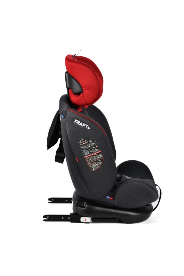 Kraft Safe Spin 360° Isofixli 0-36 kg Oto Koltuğu Kırmızı-Gri
