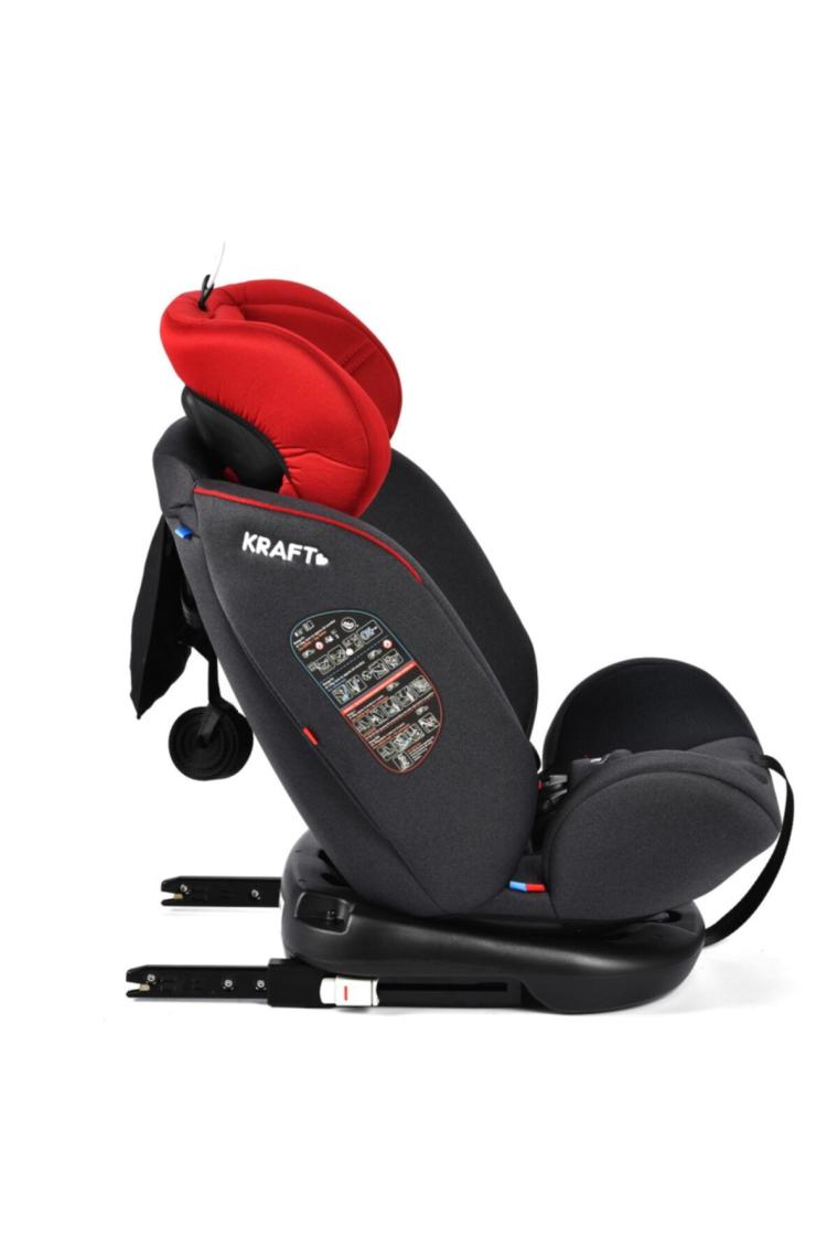 Kraft Safe Spin 360° Isofixli 0-36 kg Oto Koltuğu Kırmızı-Gri