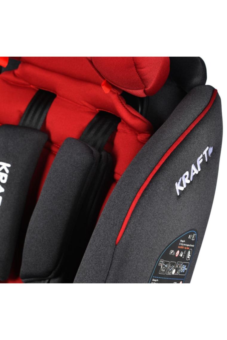 Kraft Safe Spin 360° Isofixli 0-36 kg Oto Koltuğu Kırmızı-Gri