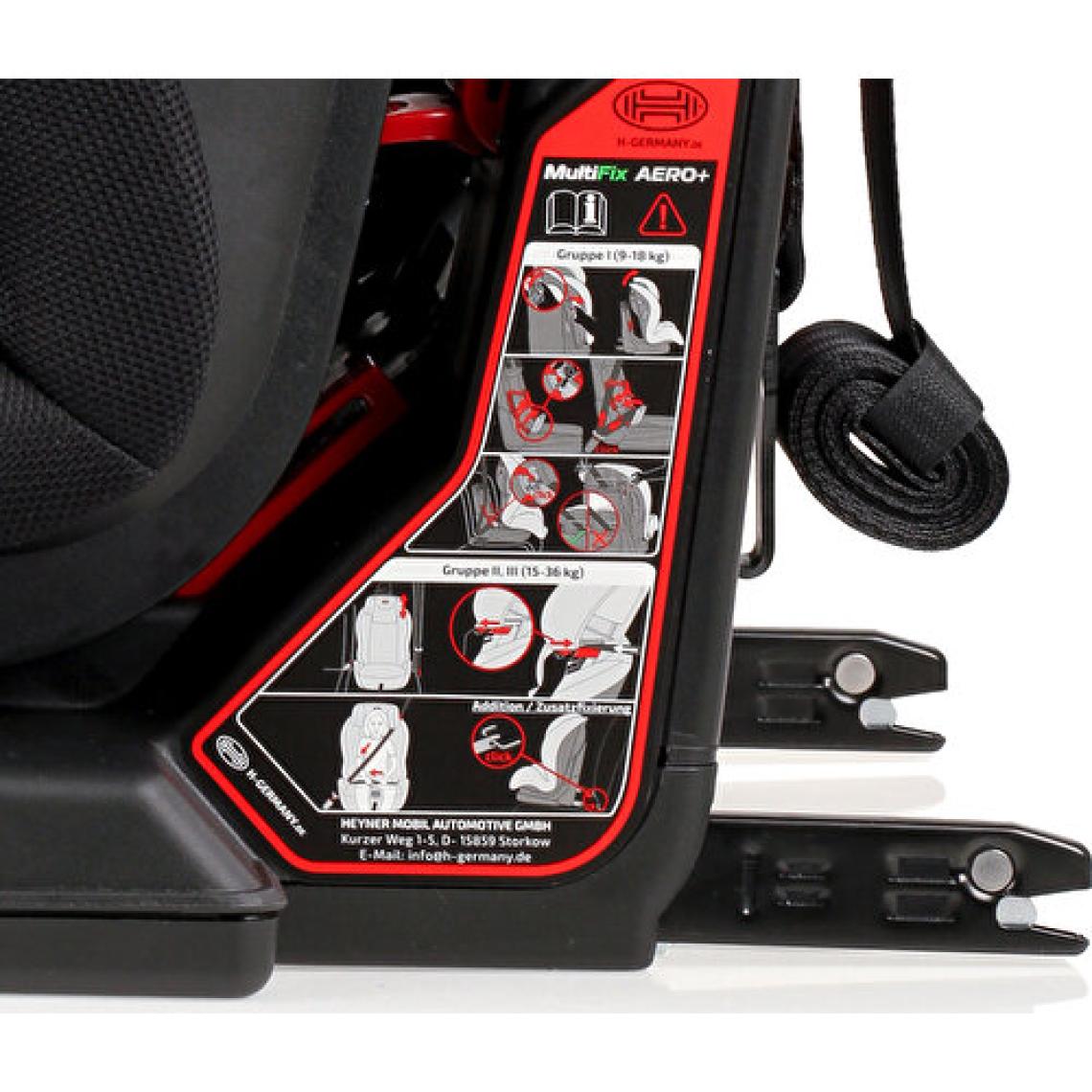 Heyner Multifix Aero Plus Isofix 9-36 kg Oto Koltuğu Siyah