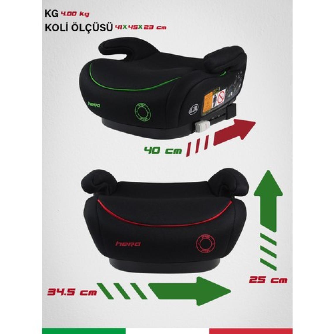 Prego Hera 15-36 kg Emniyet Kemeriyle Kullanılabilen Isofixli Yükseltici Oto Koltuğu
