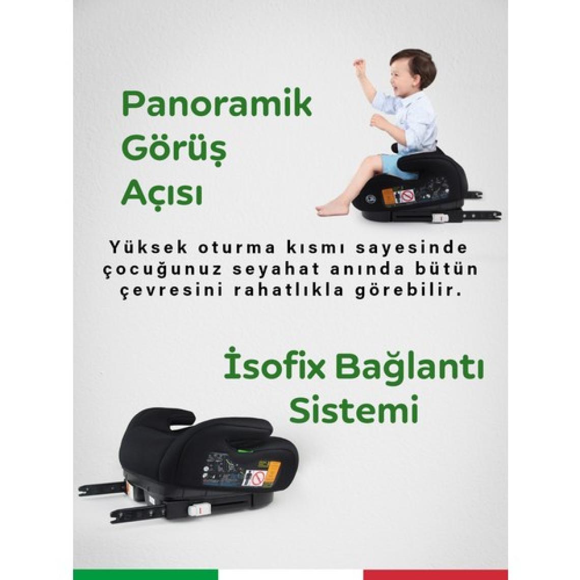 Prego Hera 15-36 kg Emniyet Kemeriyle Kullanılabilen Isofixli Yükseltici Oto Koltuğu