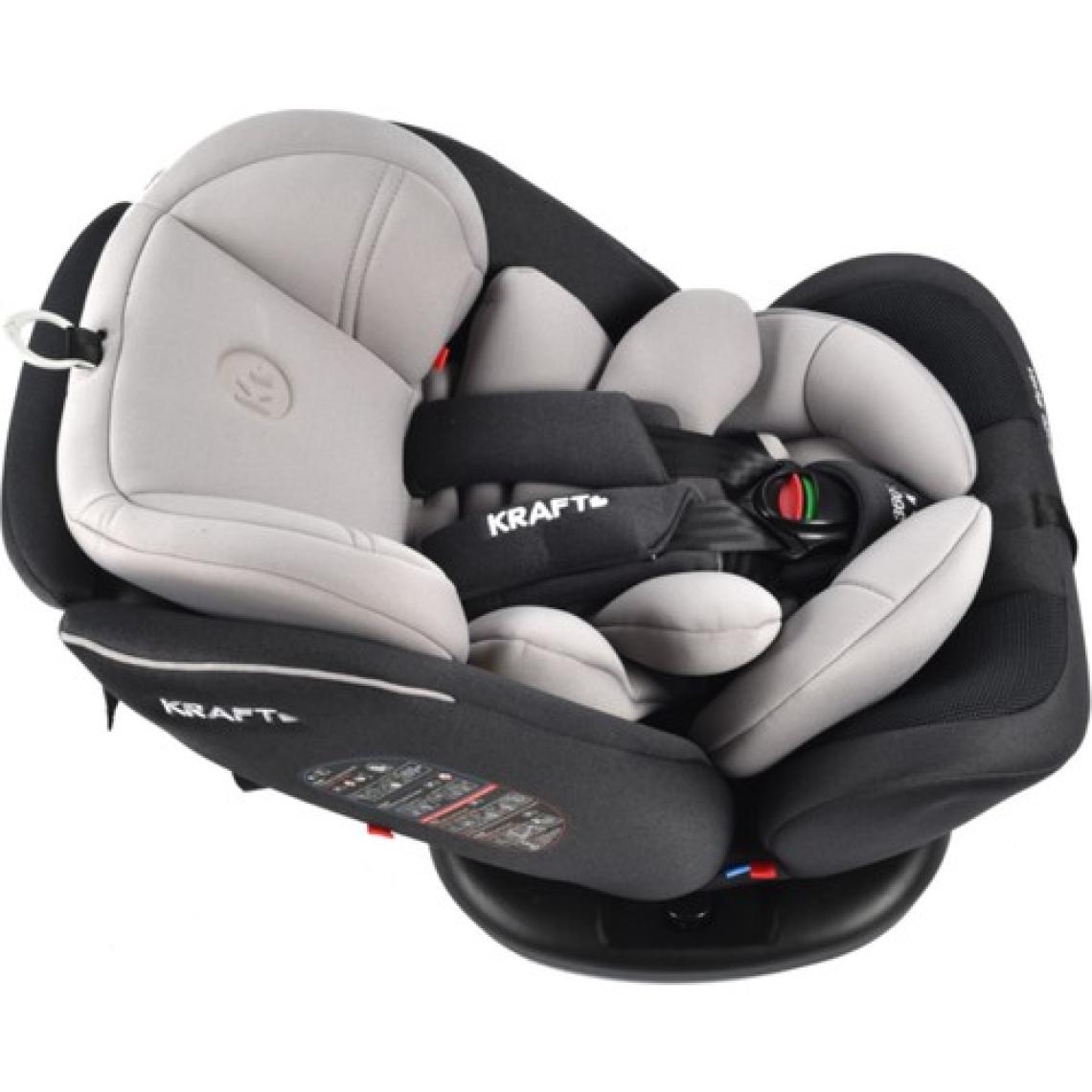 Kraft Safe Spin 360° Isofixli 0-36 kg Oto Koltuğu Açık Gri