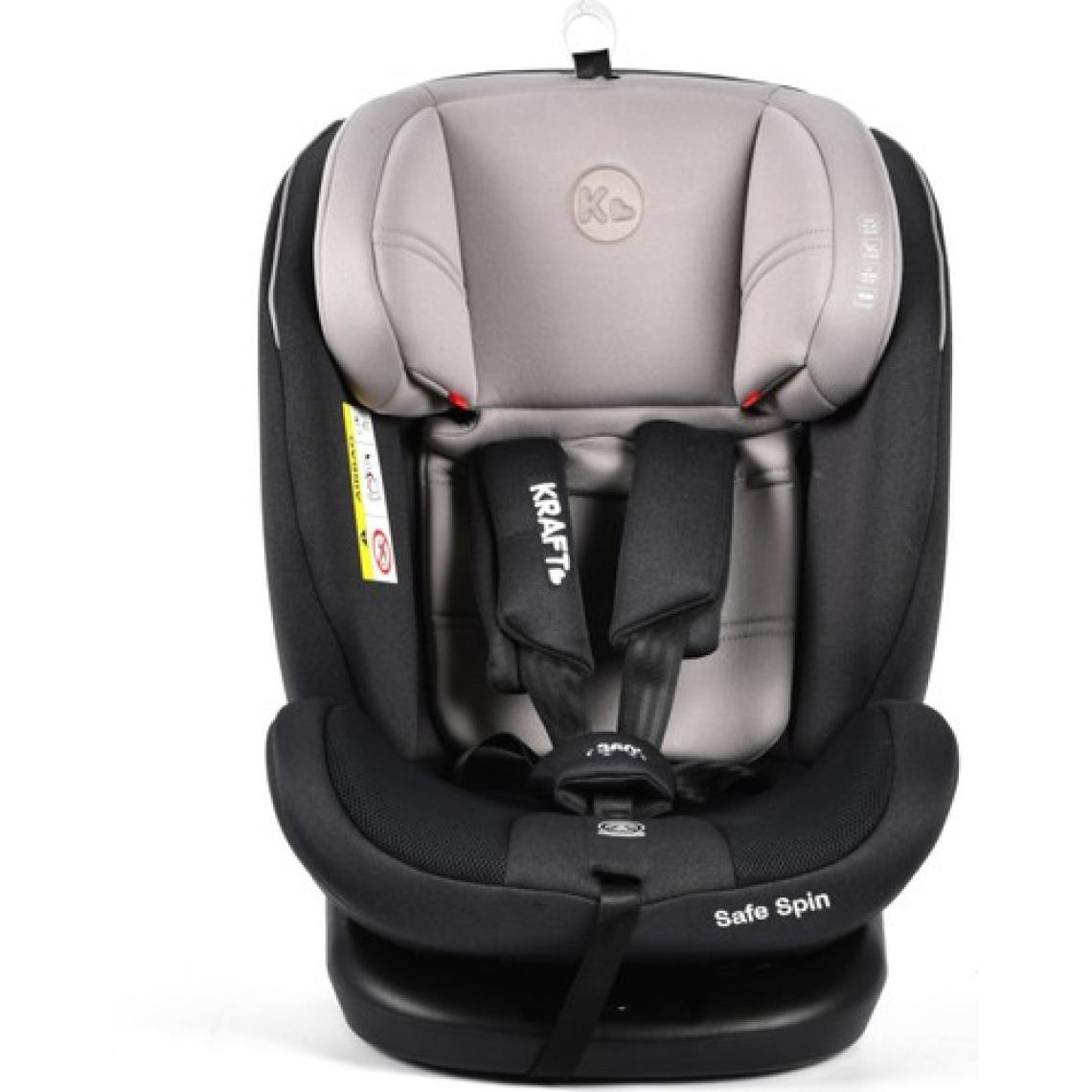 Kraft Safe Spin 360° Isofixli 0-36 kg Oto Koltuğu Açık Gri