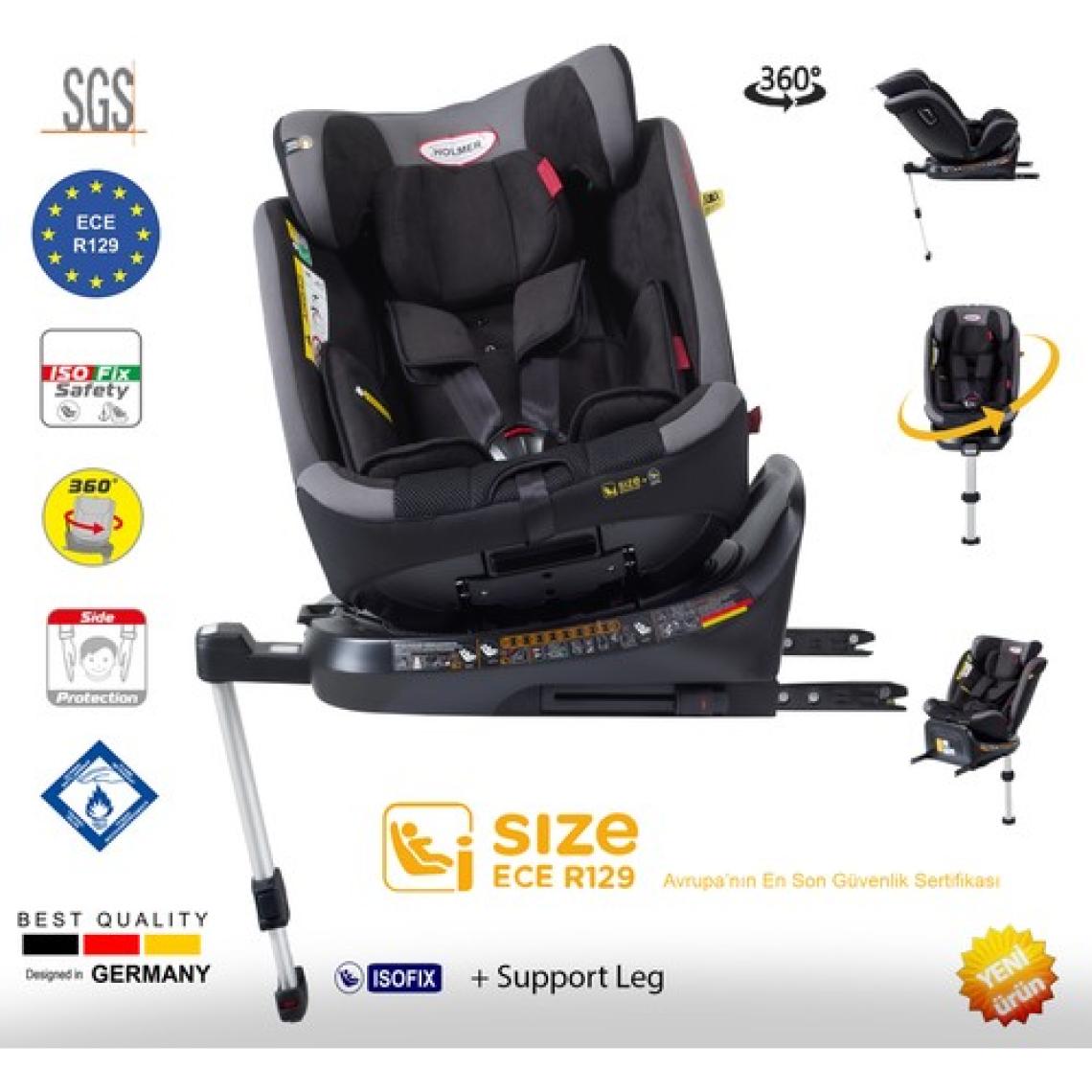 Holmer Capsula Multipro Aero 3D Legfix I-Size (360° Dönebilir) 0-36KG Oto Koltuğu İsofix/SPS/SIP/Latch