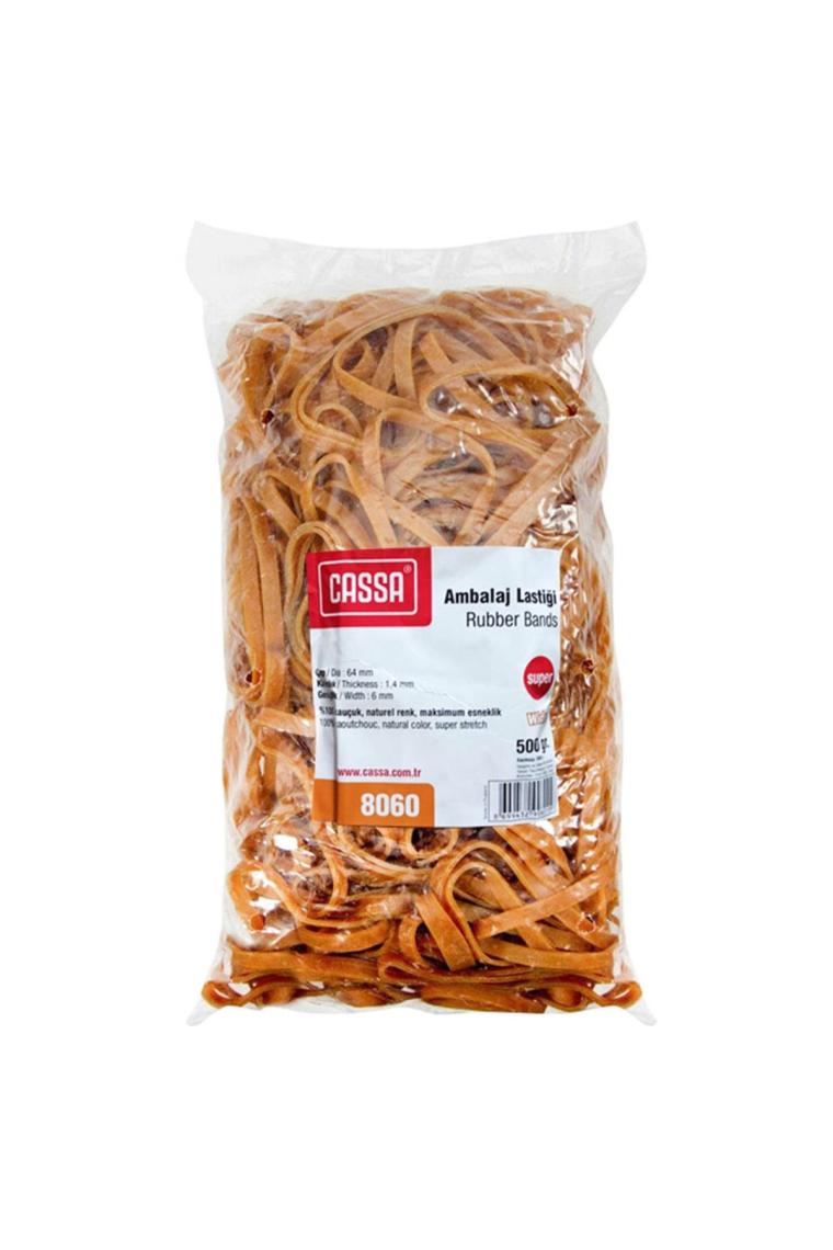 CASSA Ambalaj Lastiği, %100 Kauçuk, 64 mm, 500 gr, Geniş - 8060