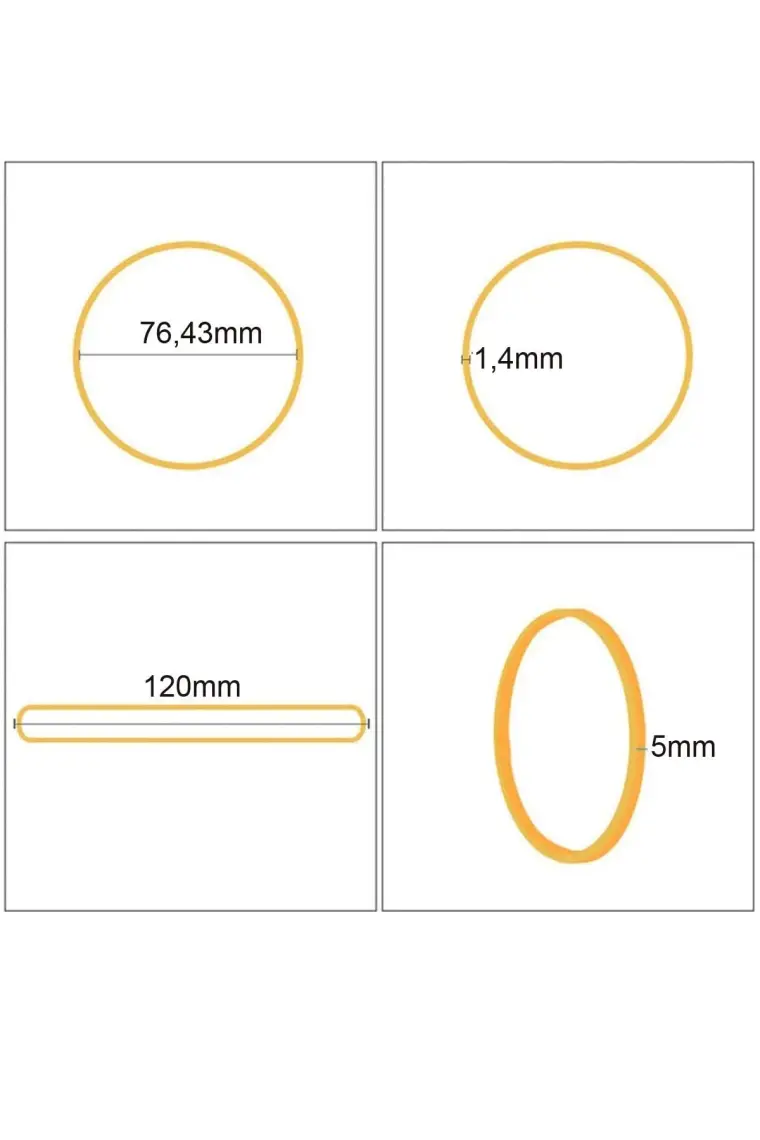 Ekoset Geniş Kalın Kauçuk Paket Ambalaj Kasa Lastiği 120 x 5 mm 100'LÜ