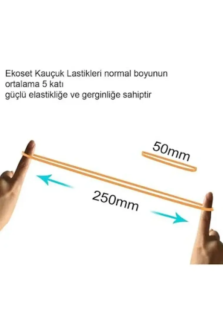 Ekoset Kalın Kauçuk Paket Ambalaj Para Lastiği 50 x 5 mm 100'LÜ