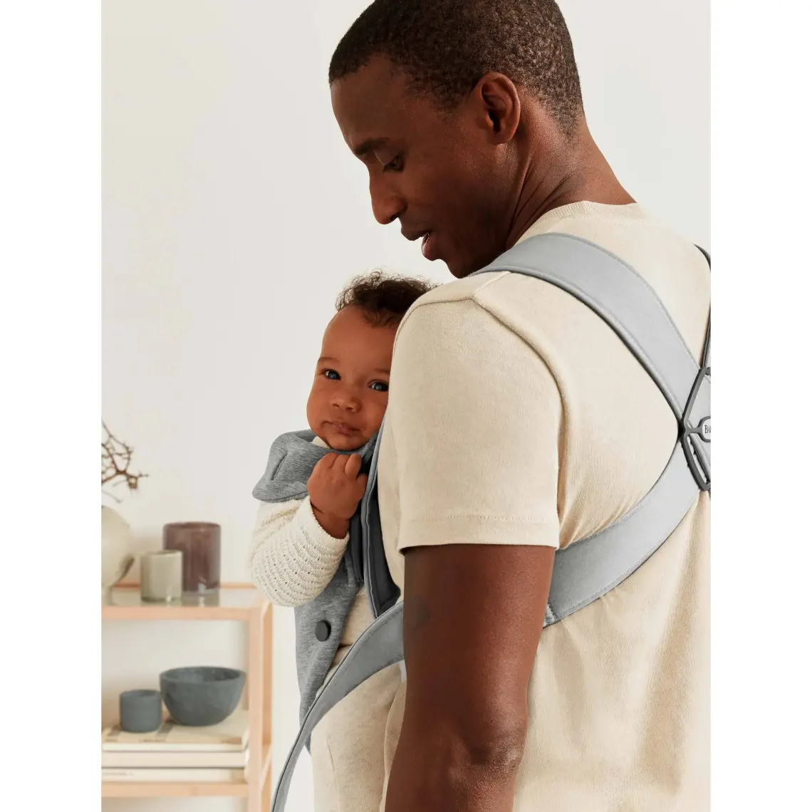BabyBjörn Kanguru Mini 3D Cotton Jersey Light Grey