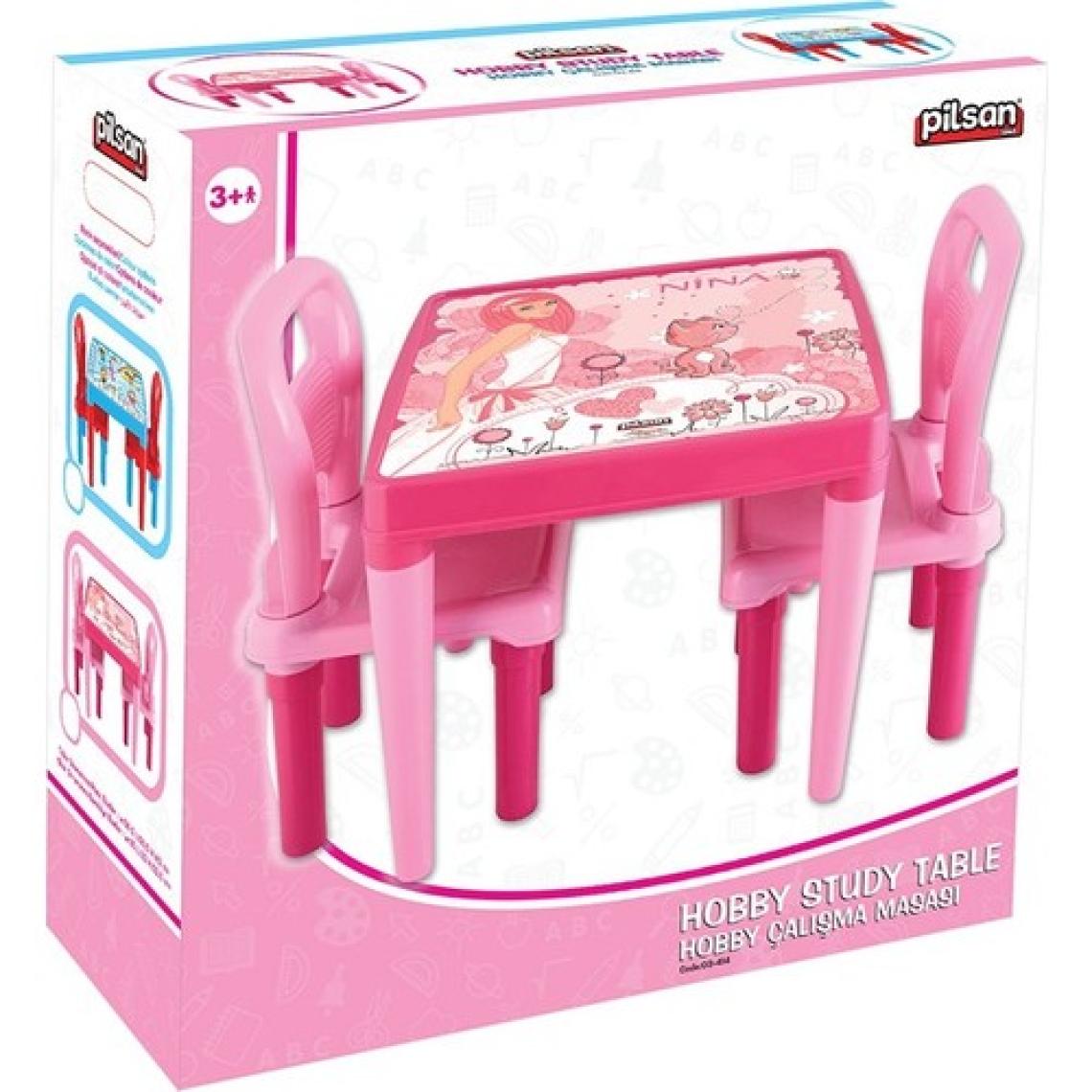 Pilsan Hobby 2’li Oyun ve Aktivite Masası - Pembe