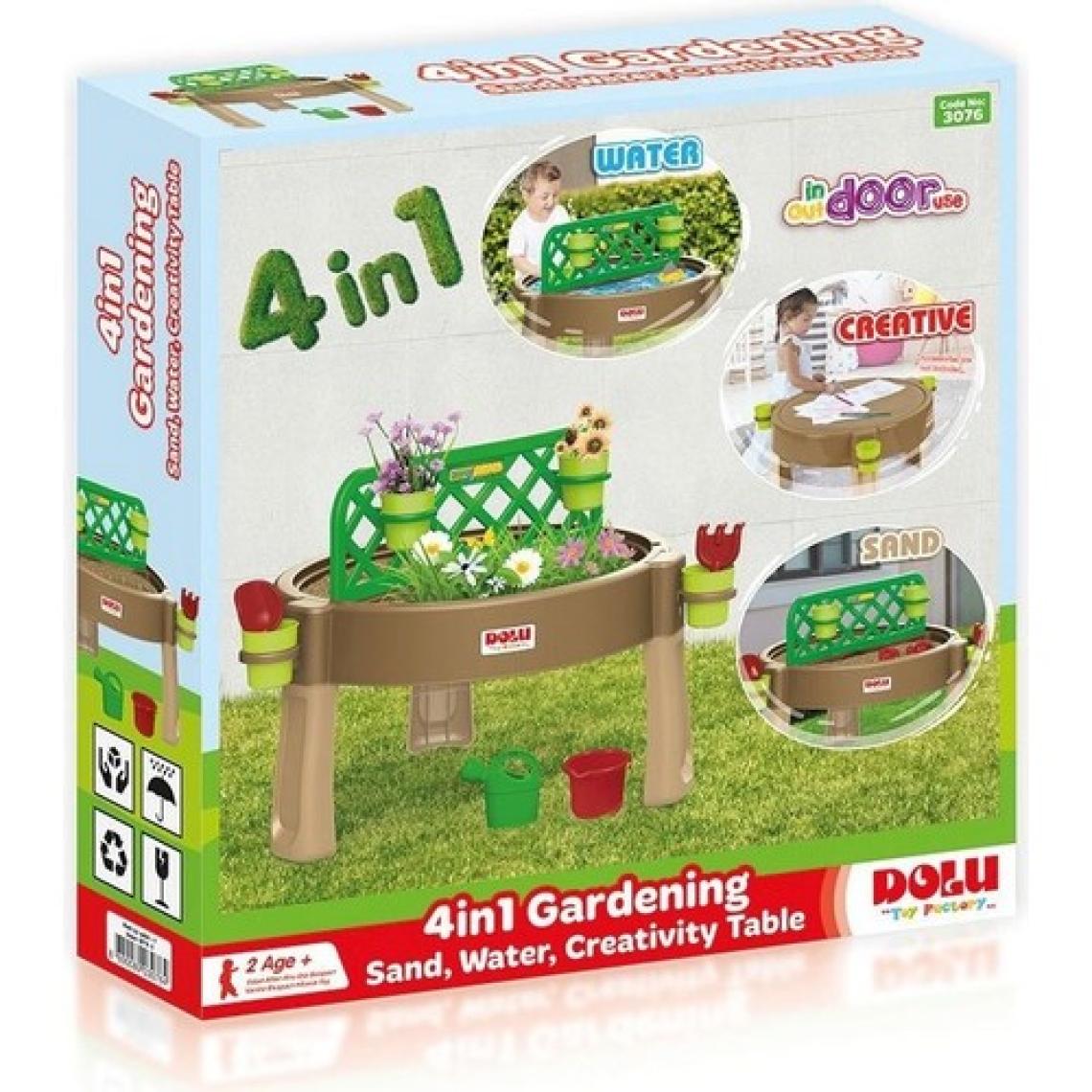Dolu Oyuncak 3076 Dolu, Bahçe, Kum Su Aktivite Masası 4 Ü 1 Arada