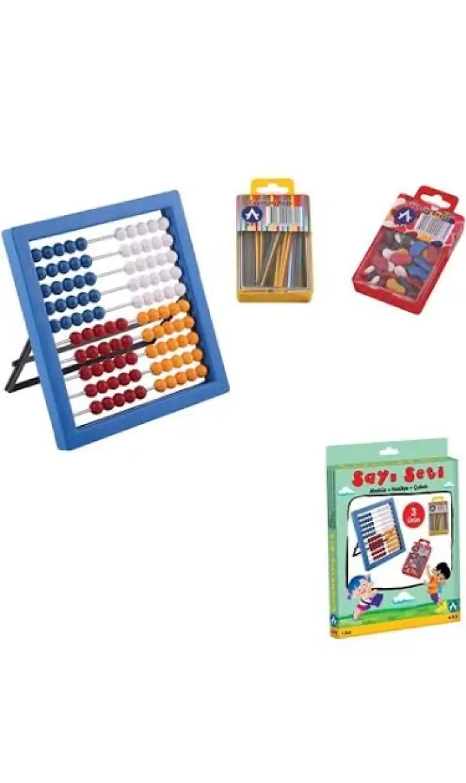 Ark Sayı Setı Abaküs + Fasülye + Çubuk Set