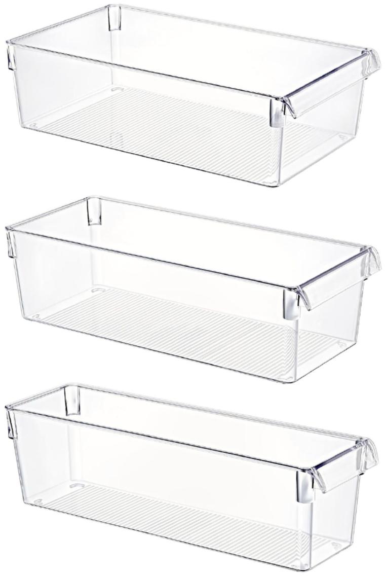 6'lı Set Tall Clear Buzdolabı & Dolap Içi Düzenleyici Organizer