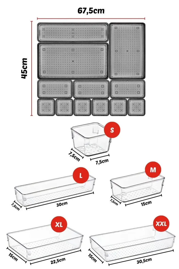 Nandy Home 12 Parça Çekmece Içi, Düzenleyici, Organizer Set