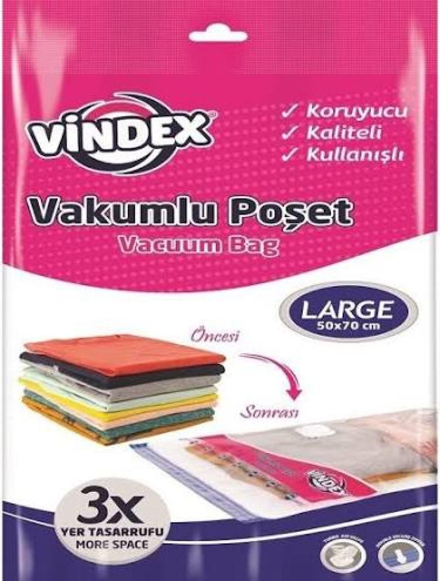 Vindex Vakumlu Poşet Large 2li 50X70