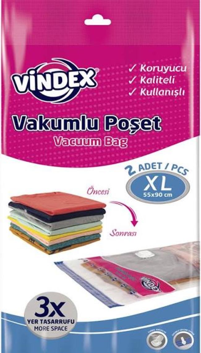 Vindex Vakumlu Poşet Xl 2'li 55X90