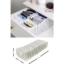 Alas Akordiyon Organizer Çekmece Içi Düzenleyici Gri Medium (Orta
