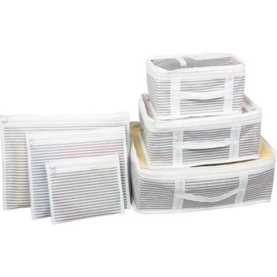 Melek Store  Bavul Içi Düzenleyici Valiz  Organizer 6 Lı Set - Çizgili