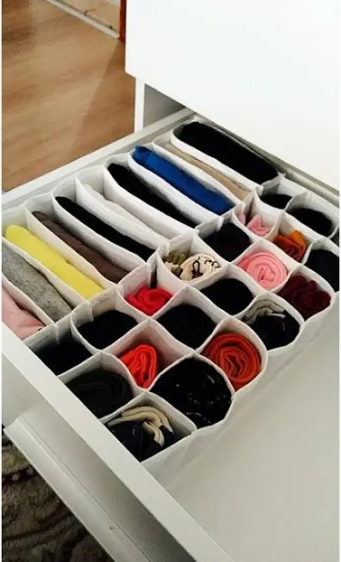 31 Gözlü Çekmece Düzenleyici Petek Ve Cepli Organizer 42 X 32 X 11 Cm