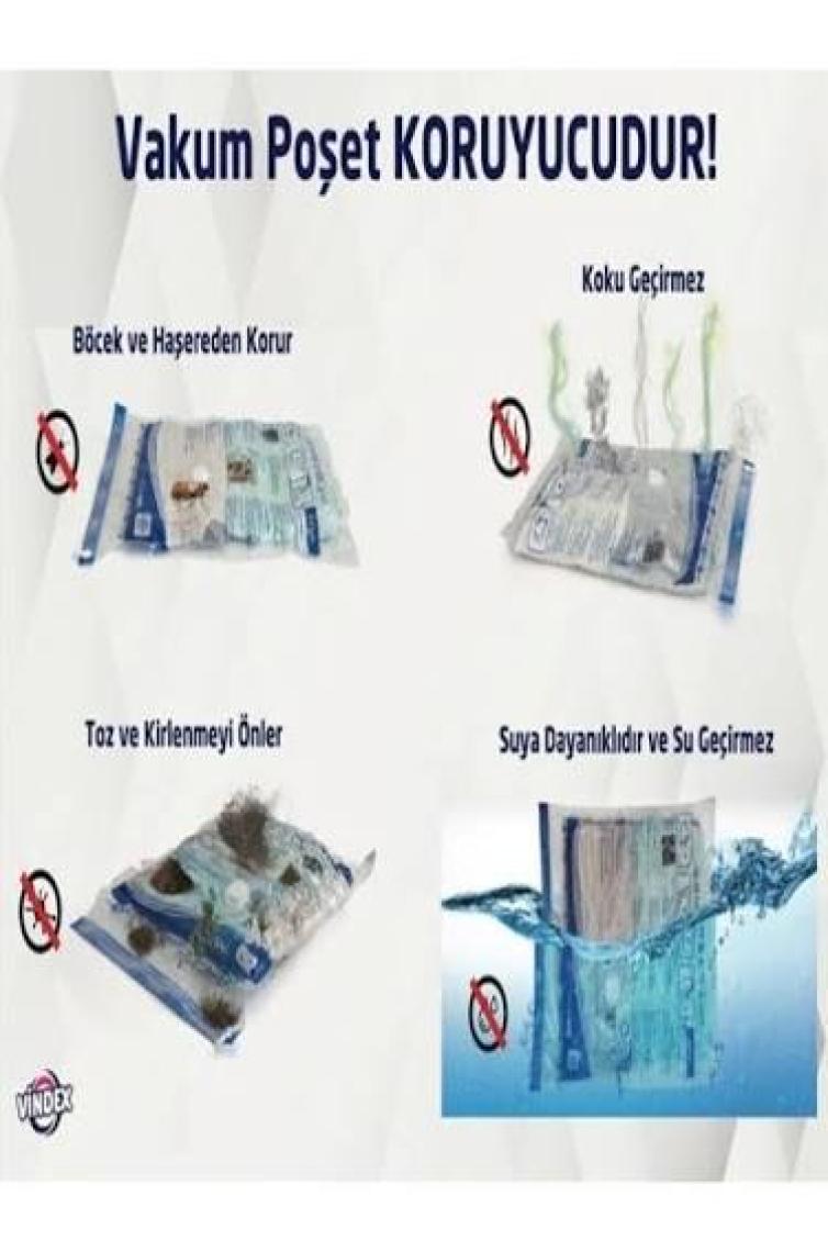 Vindex Vakumlu Poşet Large Askılı 70X104