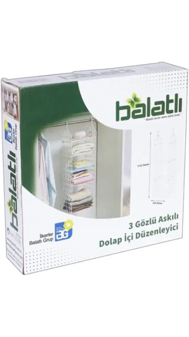 Balatlı Dolap Içi Düzenleyici Plastik Raf Organizer