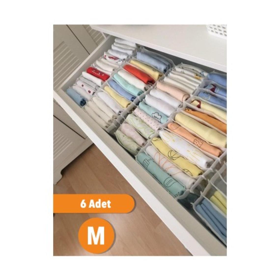 Serstil 6 Adet - Medium 11 Gözlü Çekmece Içi Düzenleyici Organizer 16 x 40 x 12