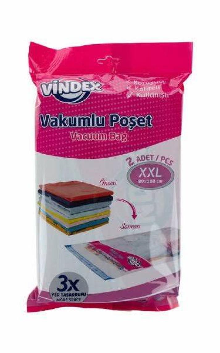 Vindex Vakumlu Poşet Xxl 2li 80X100