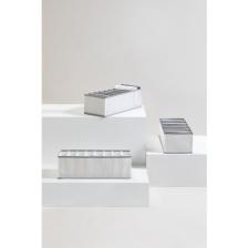 Ocean Home Textile 3 Adet 8 Bölmeli Gri Çizgili Dolap Çekmece İçi Akordiyon Katlanır Çamaşır Düzenleyici Organizer