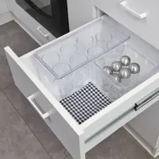 Buzdolabı Ve Dolap Içi Mutfak Banyo Kapaklı Küp Düzenleyici Şeffaf 165*355*160 Mm